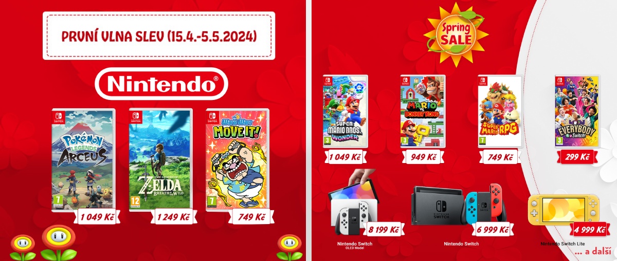 Nintendo Spring Sale 2024 - 1. vlna