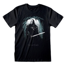 Pánské tričko The Witcher Zaklínač: Silhouette Moon (M) černá bavlna