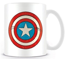 Bílý keramický hrnek Marvel Captain America: Shield Štít (objem 315 ml)
