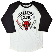 Pánské tričko Stranger Things: Hellfire Club Crest (XS) bílá bavlna