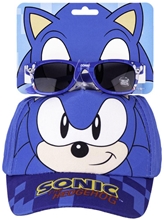 Dětská kšiltovka se slunečními brýlemi Sonic The Hedgehog: Ježek Sonic (obvod 53 cm)