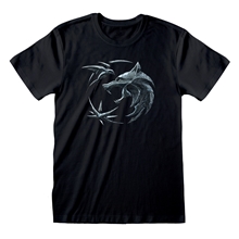 Pánské tričko The Witcher Zaklínač: Emblem (S) černá bavlna