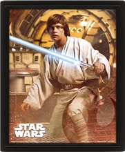 Zarámovaný 3D obraz Star Wars - Vader vs Skywalker