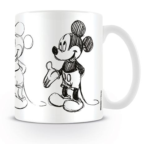Keramický hrnek Mickey Mouse: Sketch Process (objem 315 ml) bílý