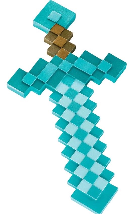 Plastová replika meče Minecraft: Diamantový meč (51 x 25 cm)