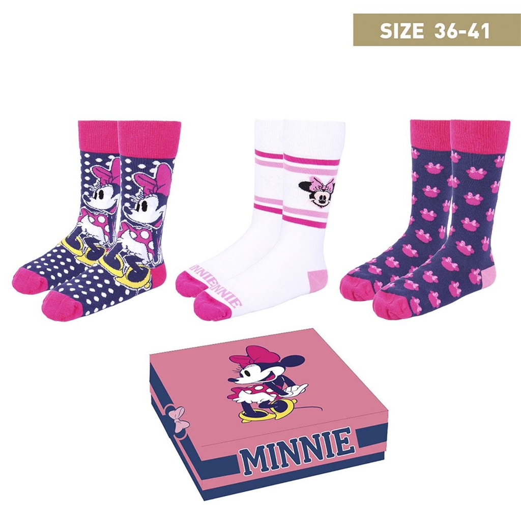 Dámské ponožky Disney: Minnie Mouse balení 3 párů (EU 36-41)