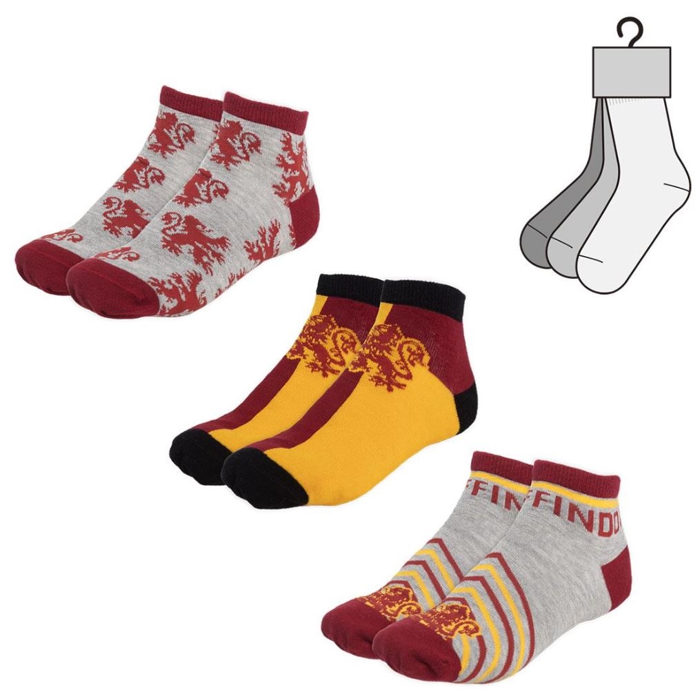 Unisex ponožky Harry Potter: Gryffindor - Nebelvír (EU 41-46) vícebarevná bavlna polyester elastan