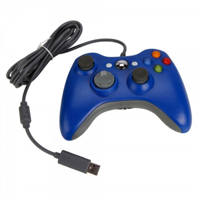 Drátový ovladač - modrý (X360/PC)