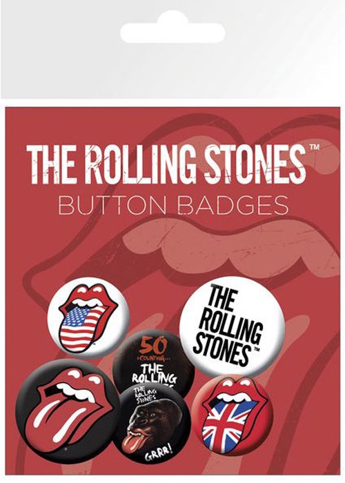 Placka The Rolling Stones: Set 6 placek (průměr 25 mm a 32 mm)