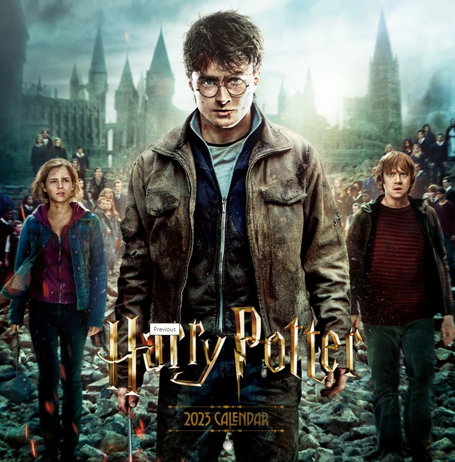 Oficiální nástěnný kalendář Harry Potter 2023 (SQ 30 x 30 60 cm)