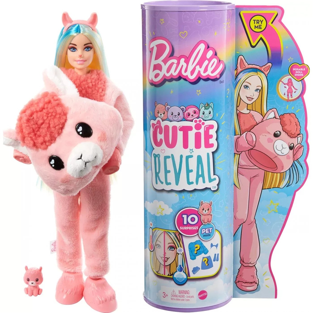 Barbie: Panenka Barbie Cutie Reveal Llama Fantasy Series s 10 překvapeními