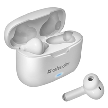 Defender Twins 903 sluchátka s mikrofonem, TWS, Bluetooth - bílé