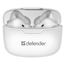 Defender Twins 903 sluchátka s mikrofonem, TWS, Bluetooth - bílé