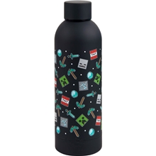 Nerezová fľaša Minecraft - čierna (500 ml)