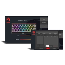 Marvo KG962G EN - R, klávesnice US, herní, mechanická typ drátová (USB), bílá, podsvícená, červené spínače