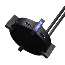 Marvo Podsvícený stojan na sluchátka HZ-04, 4x USB 3.0 HUB - černý