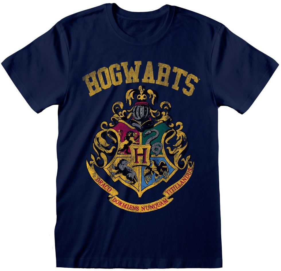 Pánské tričko Harry Potter: Hogwarts (M) modrá bavlna