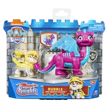 Tlapková patrola: Rescue Knights - Hero Pup Rubble and Dragon Blizzie