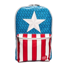 Batoh Loungefly Marvel Captain America s odznáčkem (45 cm)