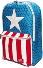 Batoh Loungefly Marvel Captain America s odznáčkem (45 cm)