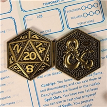 Sběratelská mince Dungeons & Dragons D20