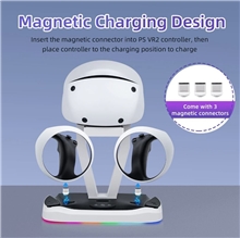 JYS Magnetic Charging Display Stand for PS VR2 Controller - White (PS5)