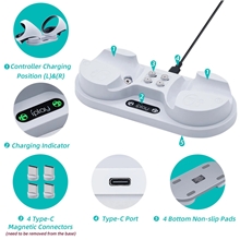 Nabíjecí stanice iPlay Magnetic Charging Dock pro PS VR2 ovladače - White (PS5)
