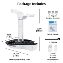 JYS Multifunctional Charging Display Stand for PS VR2, DualSense and DualSense Edge Controller (PS5)