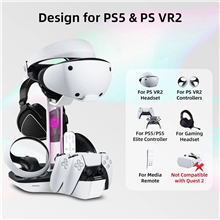 JYS Multifunkční nabíjecí stojan pro PS VR2, DualSense a DualSense Edge Controller (PS5)