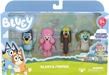 Figúrky Bluey 4-Pack - Bluey & Friends - Priatelia