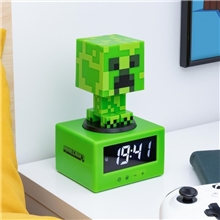 Budík s nočním světlem Minecraft Creeper Icon Alarm Clock (16 cm)