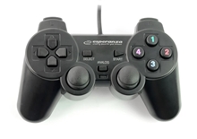 Esperanza WARRIOR - USB gamepad s vibracemi, černý (PC)