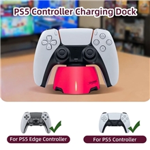 DOBE Charging Dock for PS5 DualSense and Edge Controller - Red/Black (PS5)