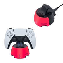 DOBE Charging Dock for PS5 DualSense and Edge Controller - Red/Black (PS5)