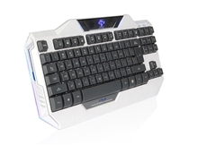 E-blue Auroza, keyboard set with optical gaming mouse, US, game, wire (USB), white (PC)