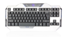 E-blue Auroza, keyboard set with optical gaming mouse, US, game, wire (USB), white (PC)