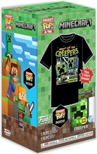 Funko Pocket Pop! & Tee  Minecraft - Blue Creeper - Vinyl Figure & T-Shirt (L)