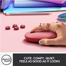 Logitech - Emoji  Pop Mouse - Red