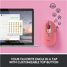 Logitech - Emoji  Pop Mouse - Red