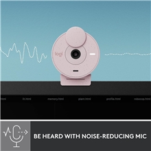 Logitech - Brio 300 Full HD webcam - Rose