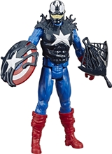 Hasbro - Marvel Spider-Man Maximum Venom Titan Hero Venom Captain America with Starter