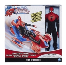 Hasbro - Spiderman Titan Heroes Series Action Figure with Giant Spider Turbo Racer Car