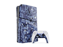 PS5 Slim Blue Wave Camo Faceplates Kit (PS5)