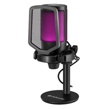 Defender streamovací mikrofón IMPULSE GMC 600, RGB podsvietenie - čierny