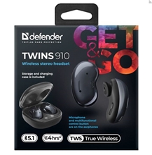 Defender Wireless Stereo Headset TWINS 910 - Black