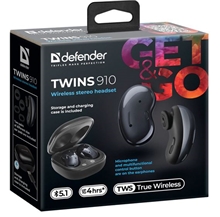Defender Twins 910 sluchátka s mikrofonem - černá