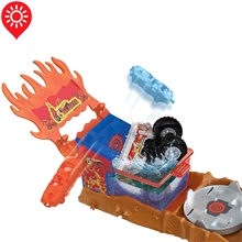 Hot Wheels Monster Trucks ARENA SMASHERS - 5 Alarm Rescue Playset