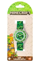 Minecraft Creeper Green Printed Strap Quartz Watch