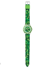 Minecraft Creeper Green Printed Strap Quartz Watch