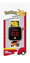 Pokémon Black Led Watch With Printed Character Strap